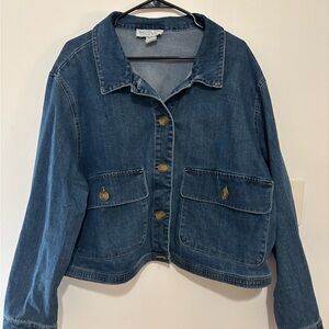 Denim Blue Women's Jacket from Rachel Zoe Size 3XL - could fit XL-XXXL